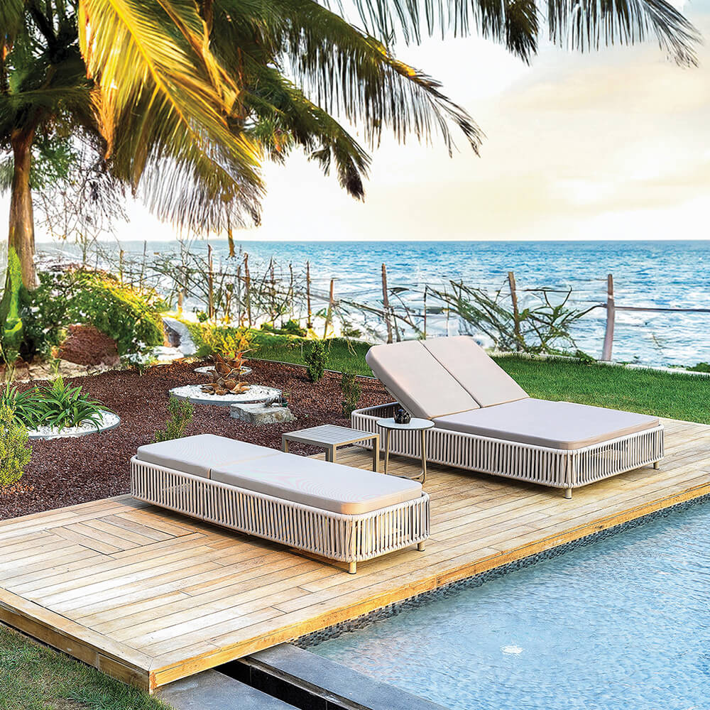 Záhradné lehátko FIGO cappuccino