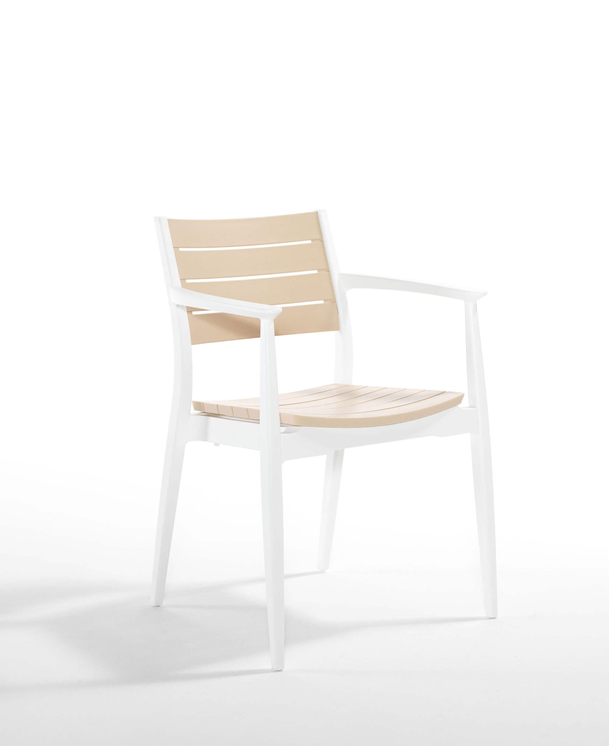 Záhradná stolička REGNUM biela/slonovina