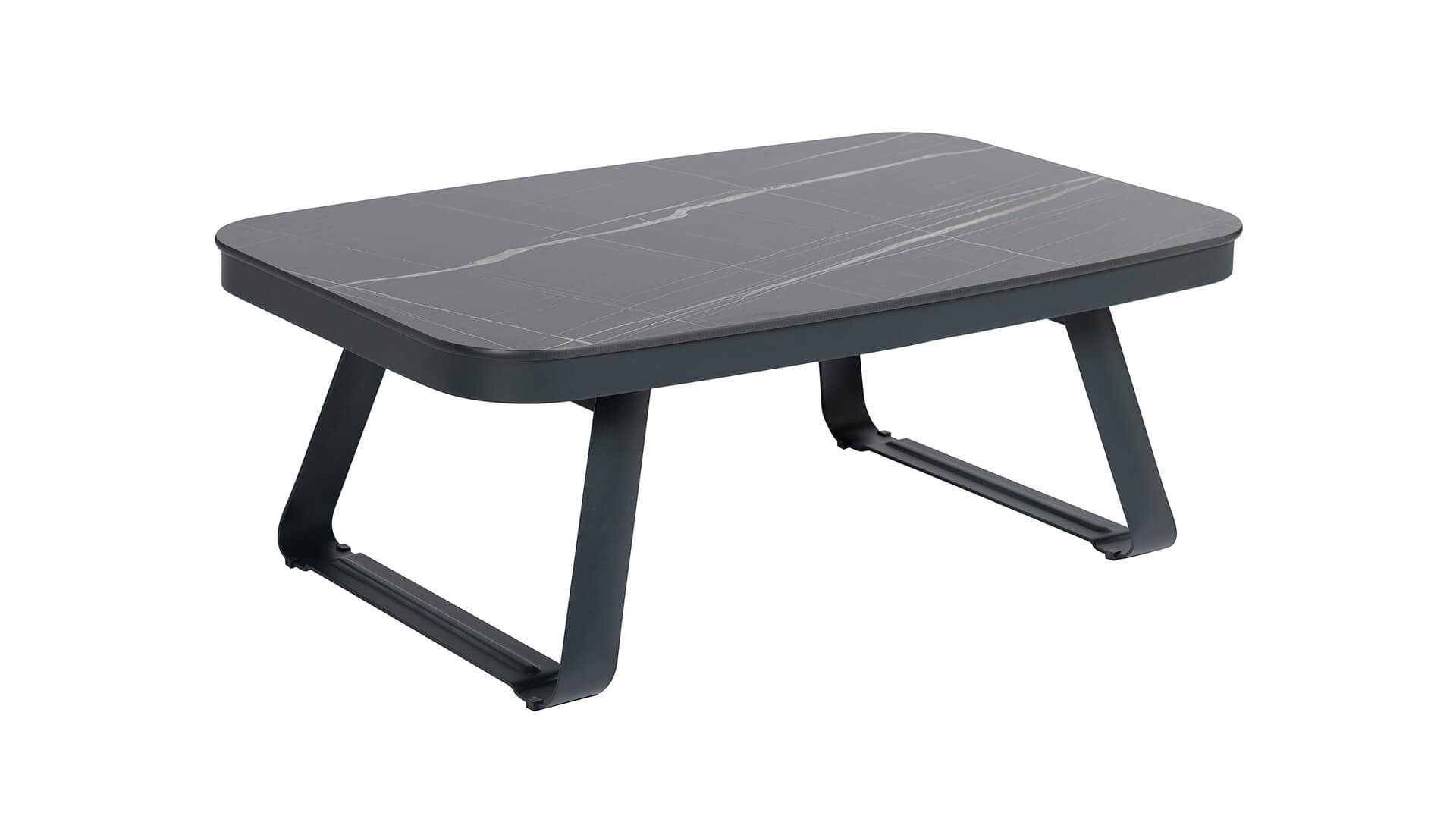 Záhradná sedacia súprava EVA MINI SOFA svetlá biela/antracit stôl