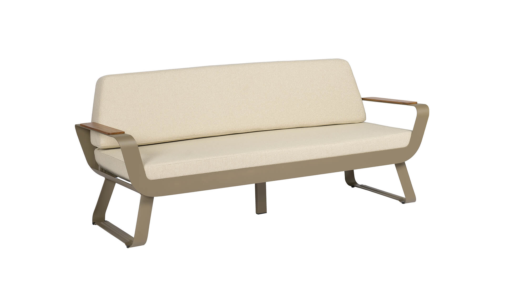 Záhradná sedacia súprava EVA MINI SOFA set 3+1+1 krémová/cappuccino sedačka