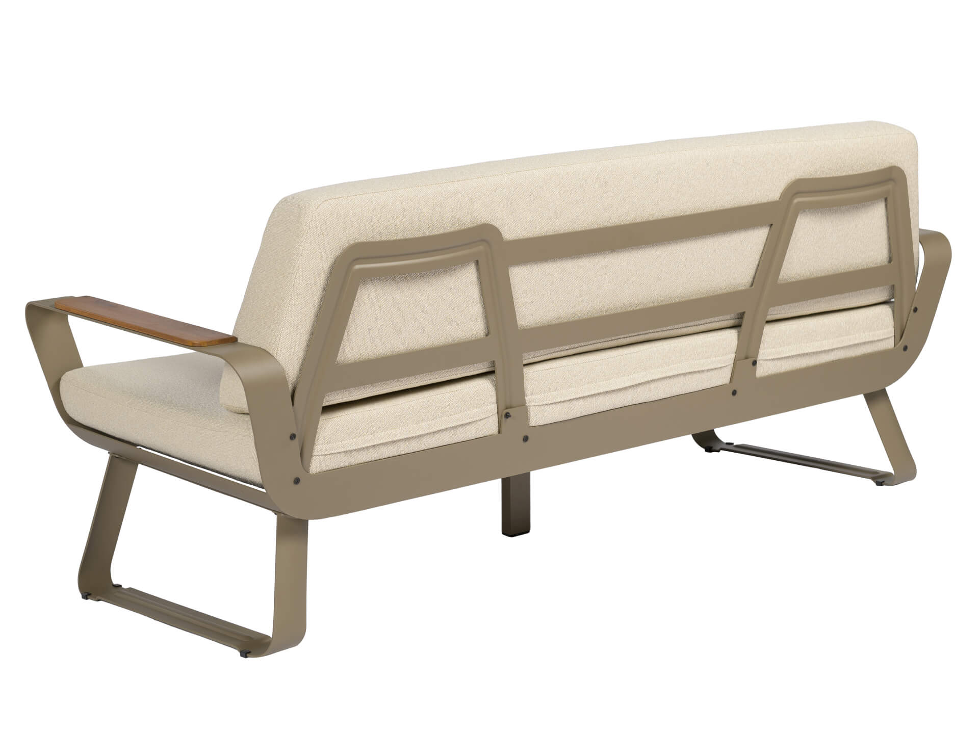 Záhradná sedacia súprava EVA MINI SOFA set 3+1+1 krémová/cappuccino sedačka