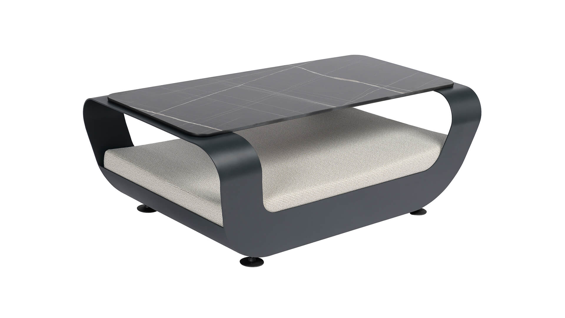 Stolík GABI antracit/biela