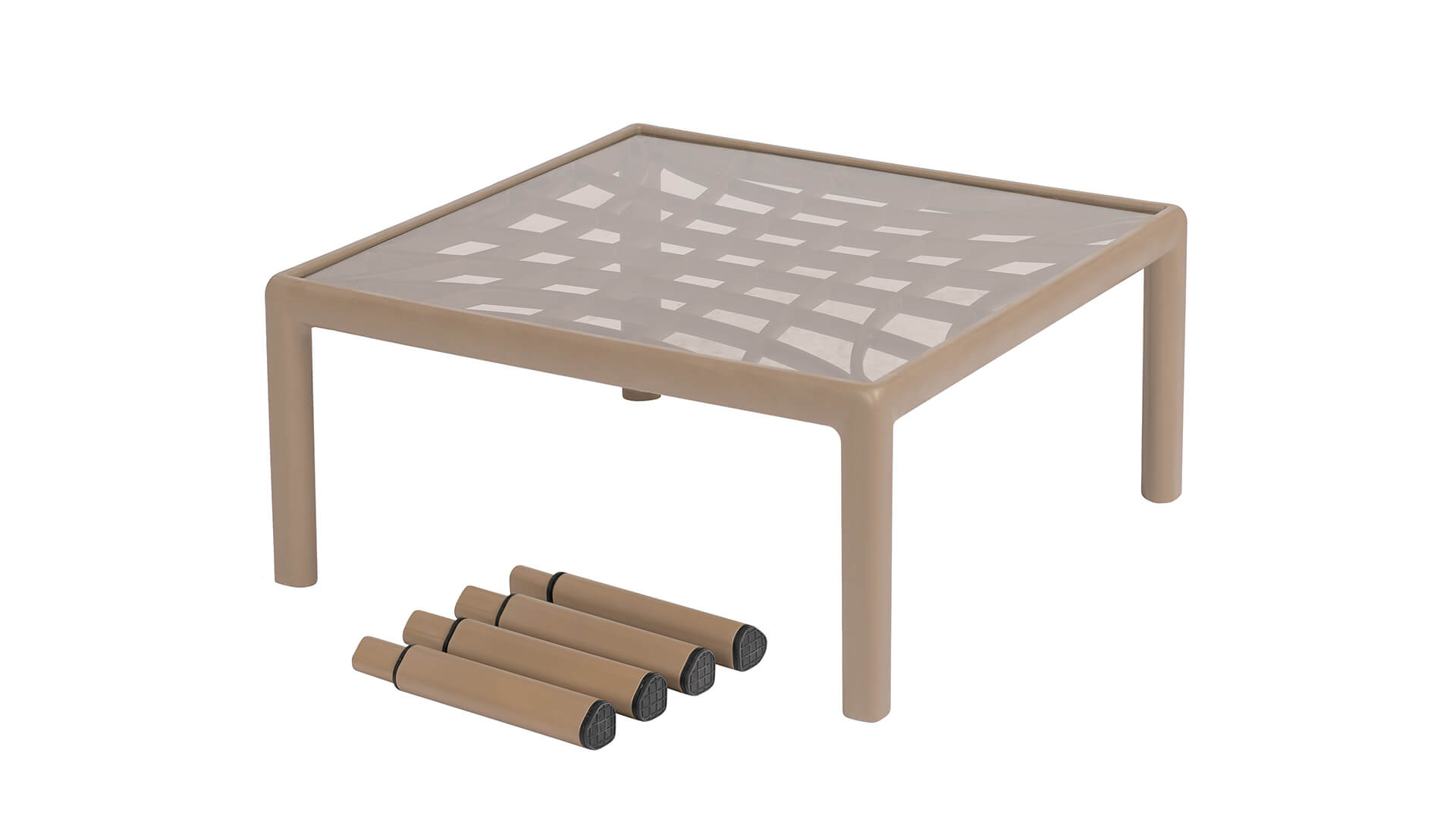 Záhradná sedacia súprava GARDA SOFA set 3+1+1 hnedá/béžová