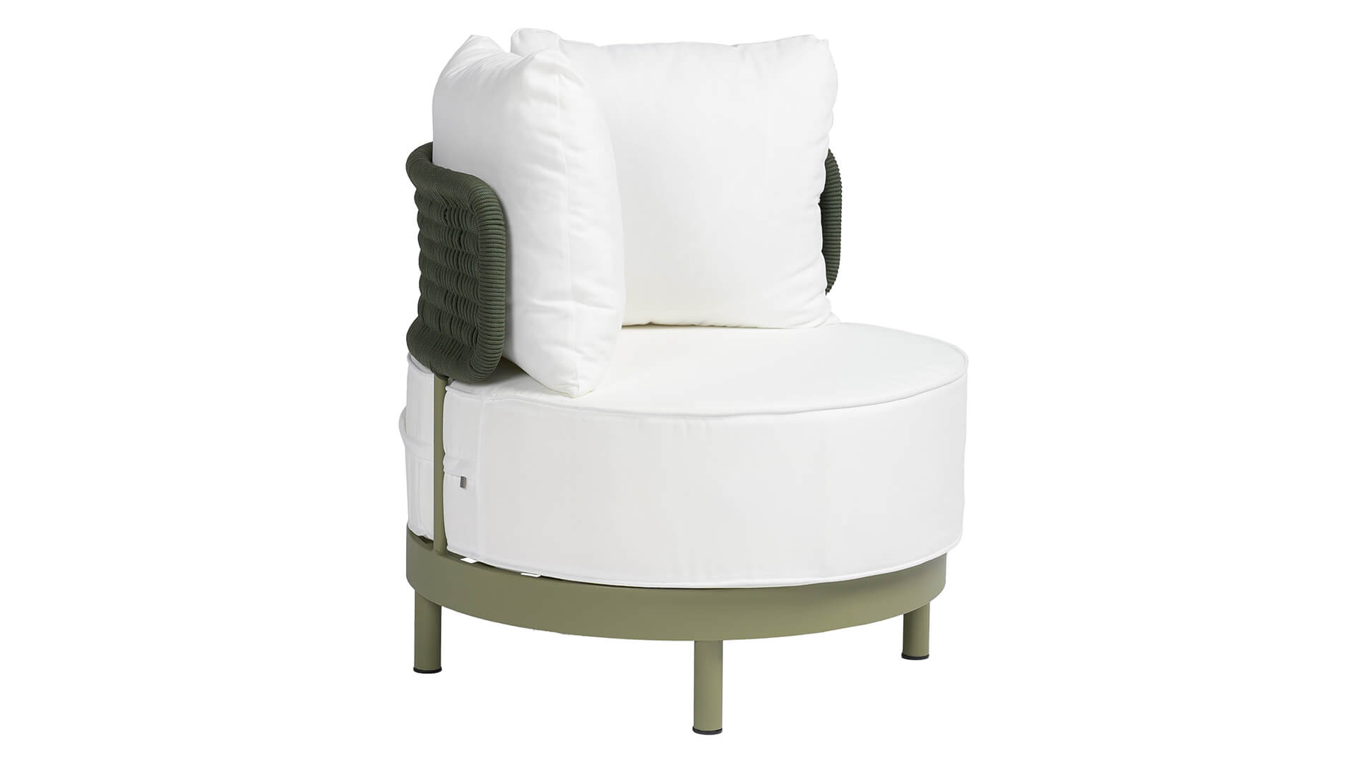 Záhradná sedacia súprava GENOVA SOFA 3+1+1 biela/zelená