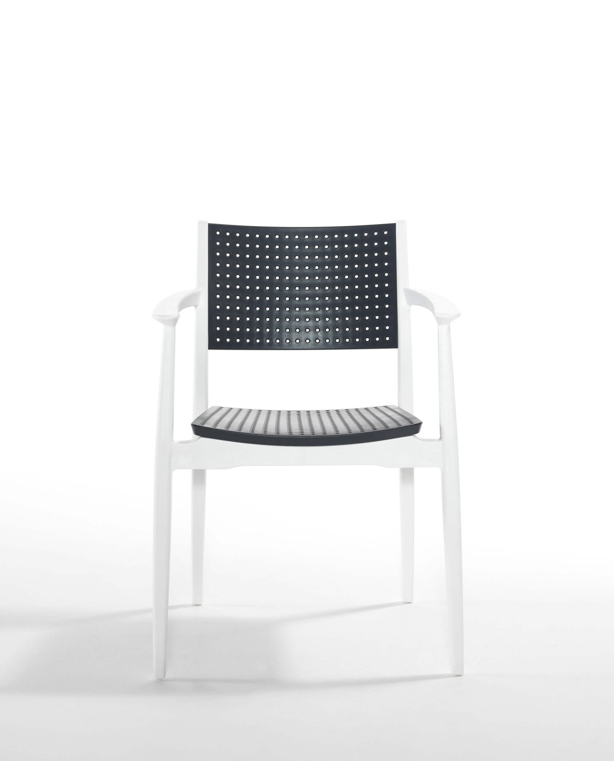 Záhradná stolička SEGINUS biela/antracit