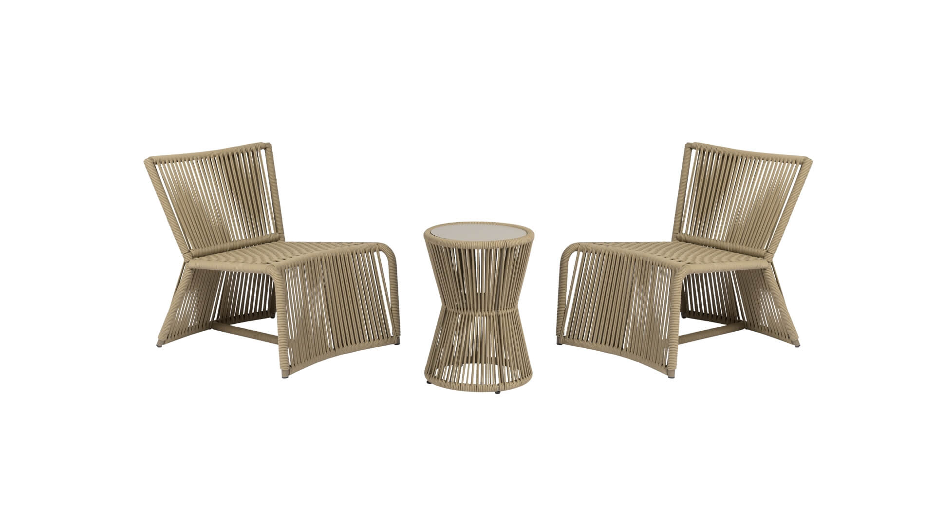 Balkónová sedacia súprava CASPER SOFA 1+1 cappuccino