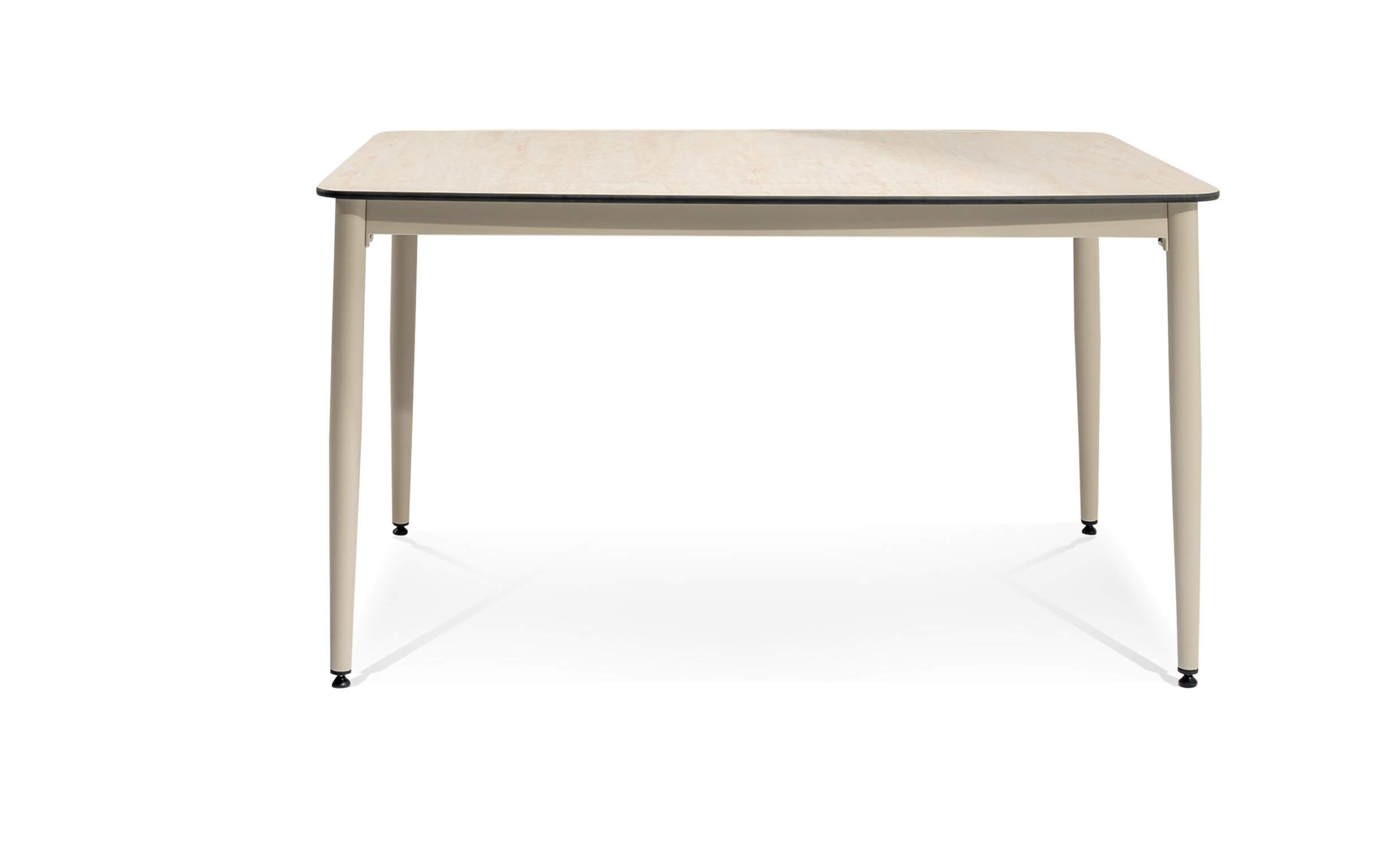 Záhradné sedenie EFE DINNING 90/180 set 6 krémová/biela/šedá stôl