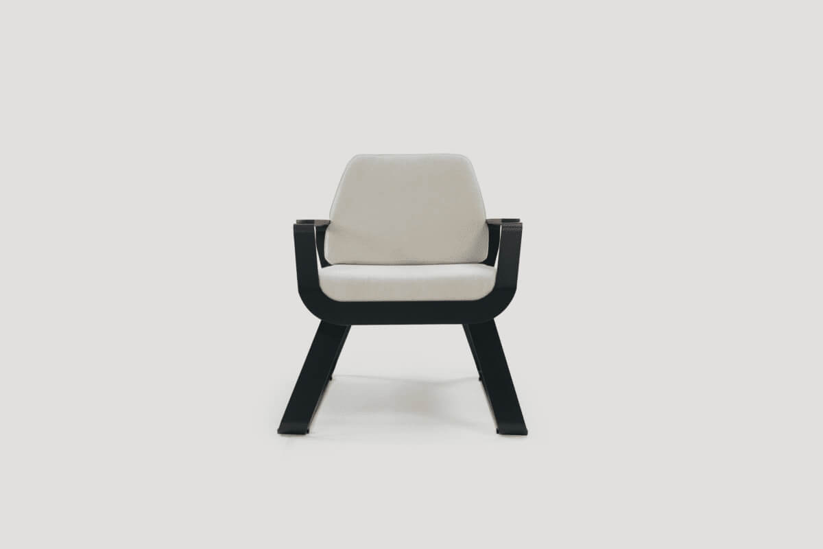 Záhradné sedenie EVA MINI DINNING 100/200 set 6 antracit/čierna stolička