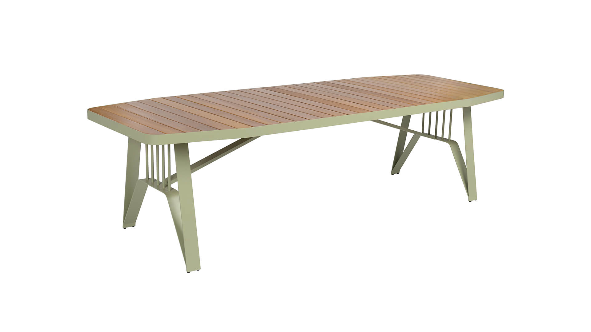 Stôl OCEANIC DINNING 100/270 set 8 zelená