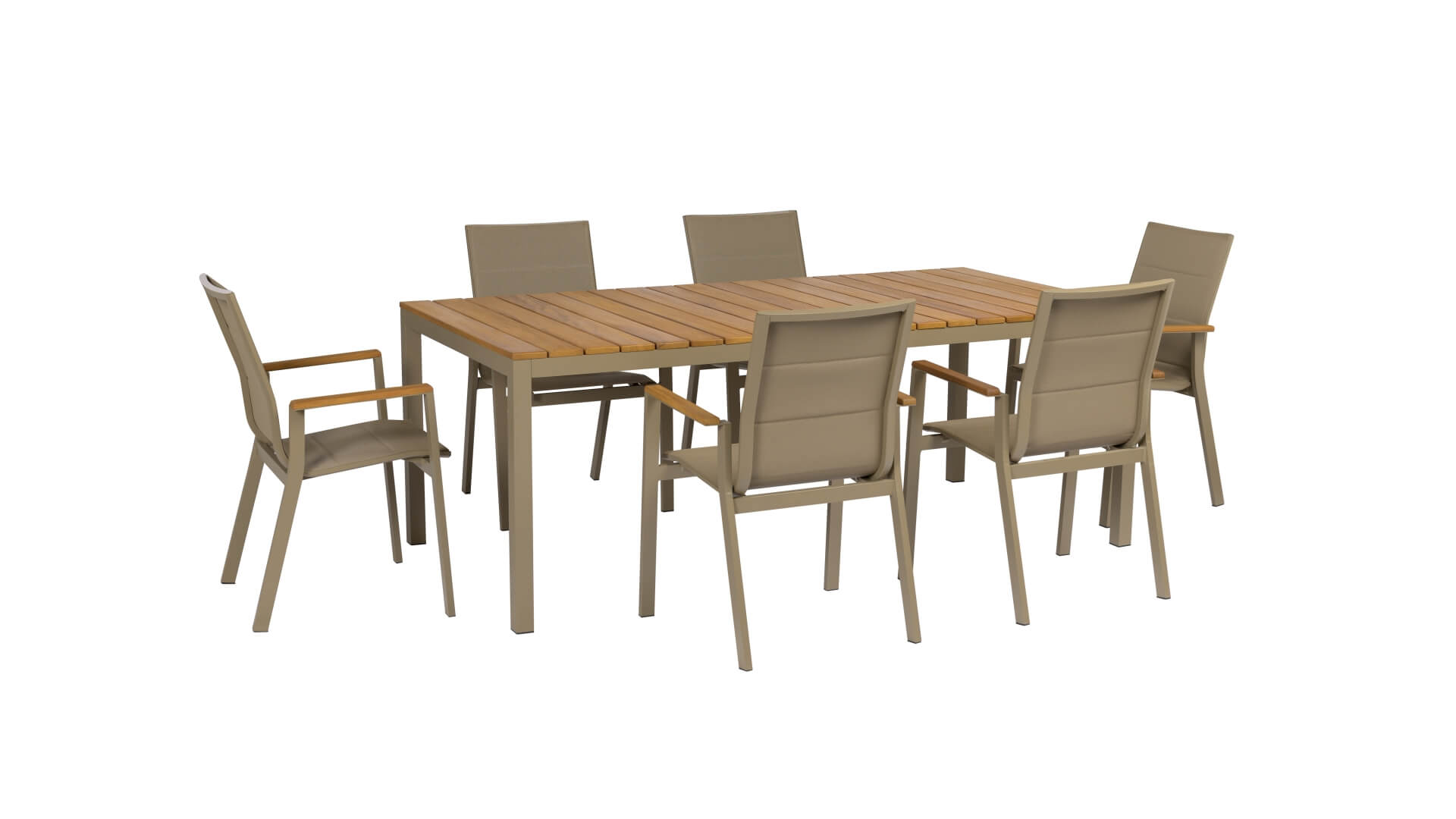 Záhradné sedenie WEST TABLE 90x160 CAPPUCCINO + ARIZONA CHAIR CAPPUCCINO SET 6